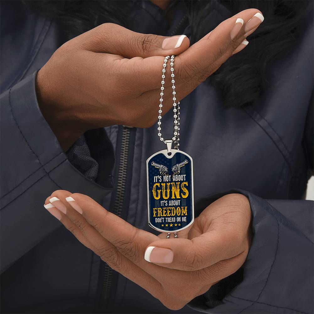 It's About Freedom Dog Tag - Kim’s Signature Beauty & Accessories (Store description)