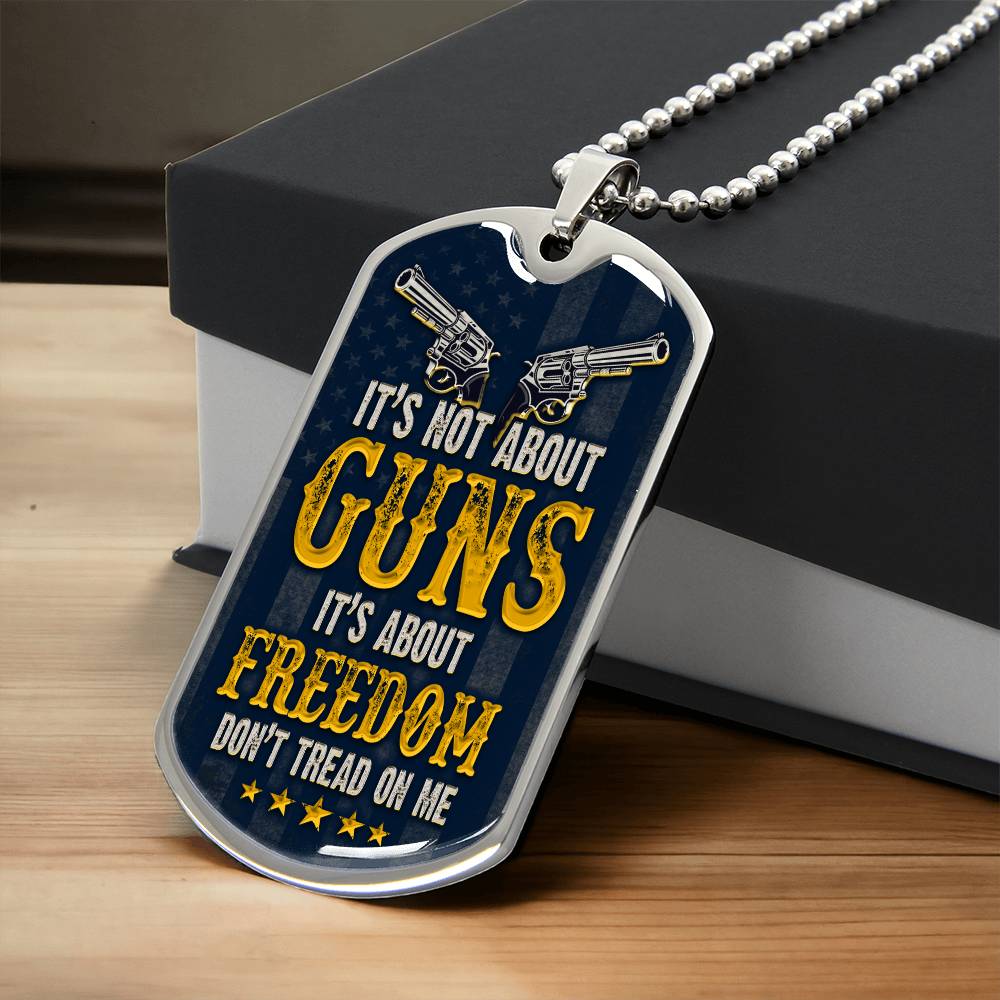 It's About Freedom Dog Tag - Kim’s Signature Beauty & Accessories (Store description)