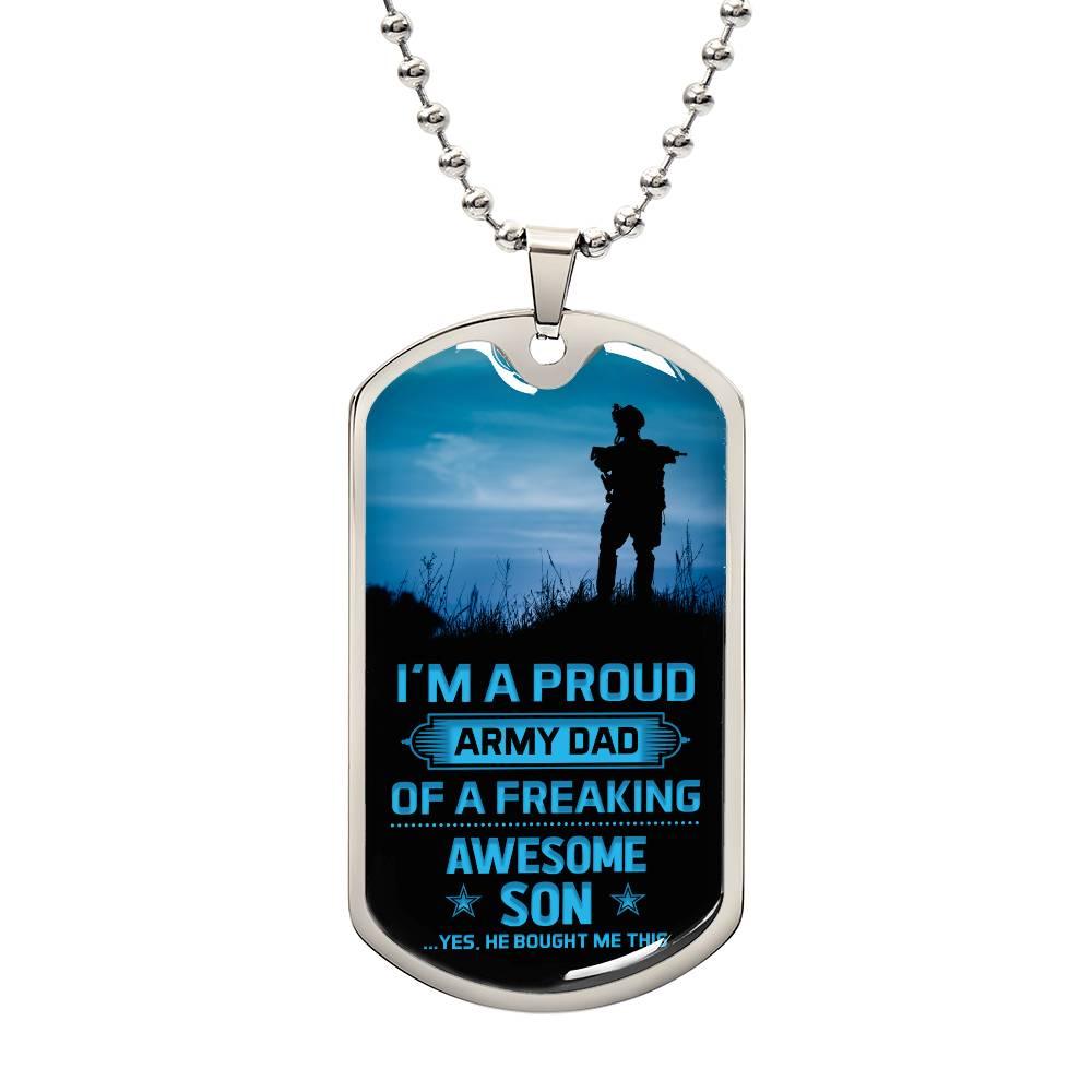 Proud Army Dad | Dog Tag - Kim’s Signature Beauty & Accessories (Store description)