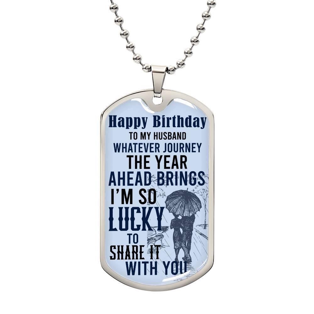 Birthday Dog Tag Necklace for Husband - Kim’s Signature Beauty & Accessories (Store description)