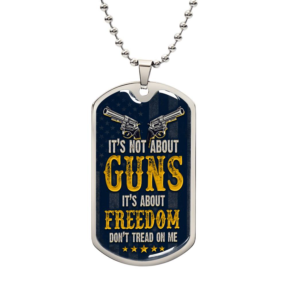 It's About Freedom Dog Tag - Kim’s Signature Beauty & Accessories (Store description)