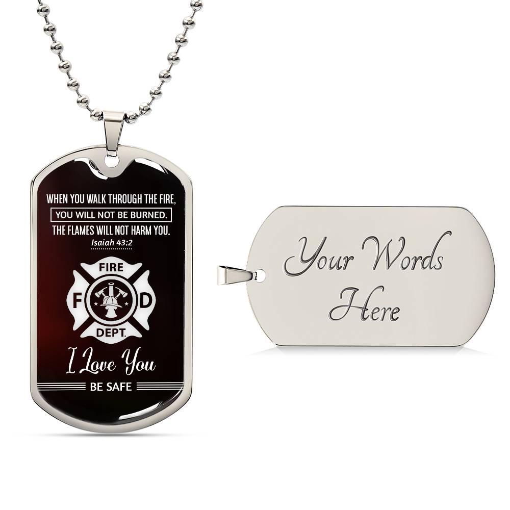 Fireman's Protection -Isiah 43:2 | Dog Tag - Kim’s Signature Beauty & Accessories