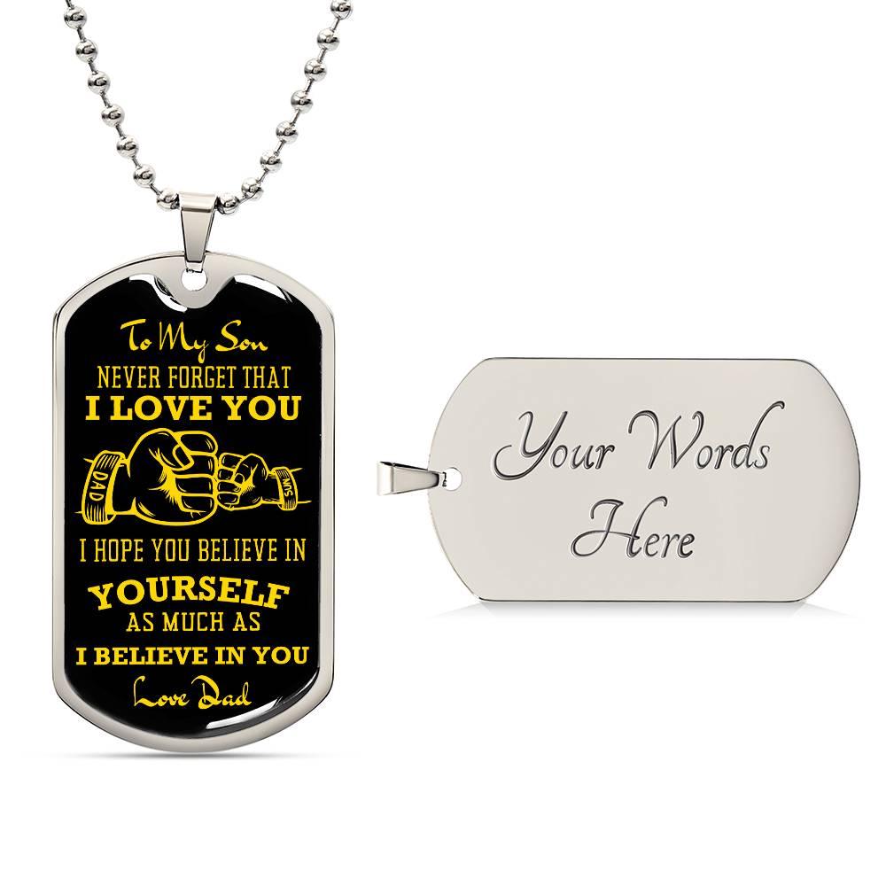 Father-Son Fist | Dog Tag - Kim’s Signature Beauty & Accessories (Store description)