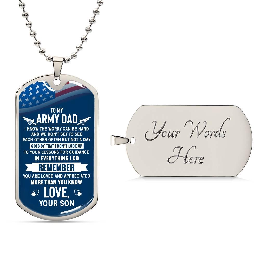 Lessons of Love Army Dad | Dog Tag - Kim’s Signature Beauty & Accessories