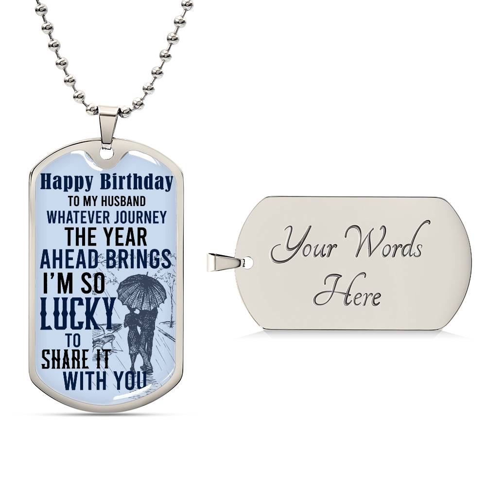 Birthday Dog Tag Necklace for Husband - Kim’s Signature Beauty & Accessories (Store description)