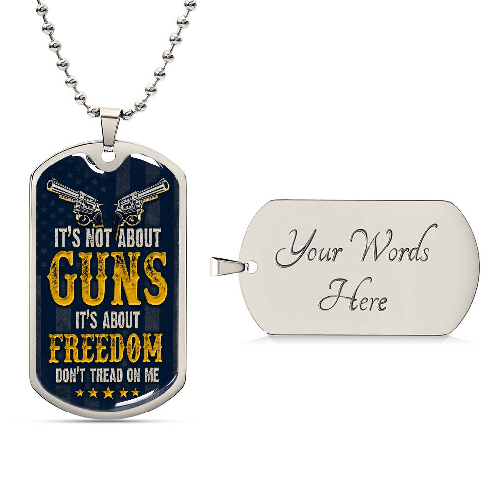 It's About Freedom Dog Tag - Kim’s Signature Beauty & Accessories (Store description)