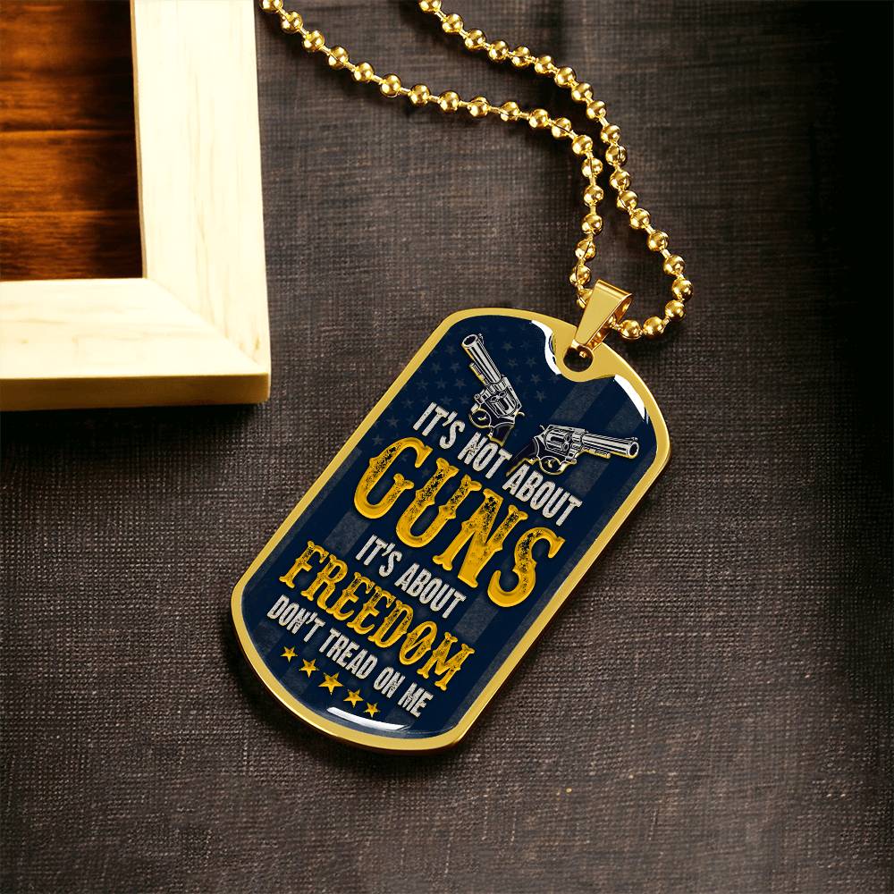It's About Freedom Dog Tag - Kim’s Signature Beauty & Accessories (Store description)