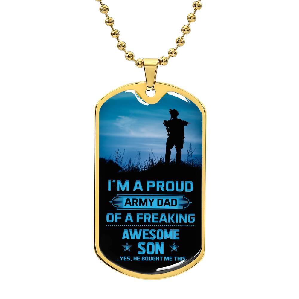 Proud Army Dad | Dog Tag - Kim’s Signature Beauty & Accessories (Store description)