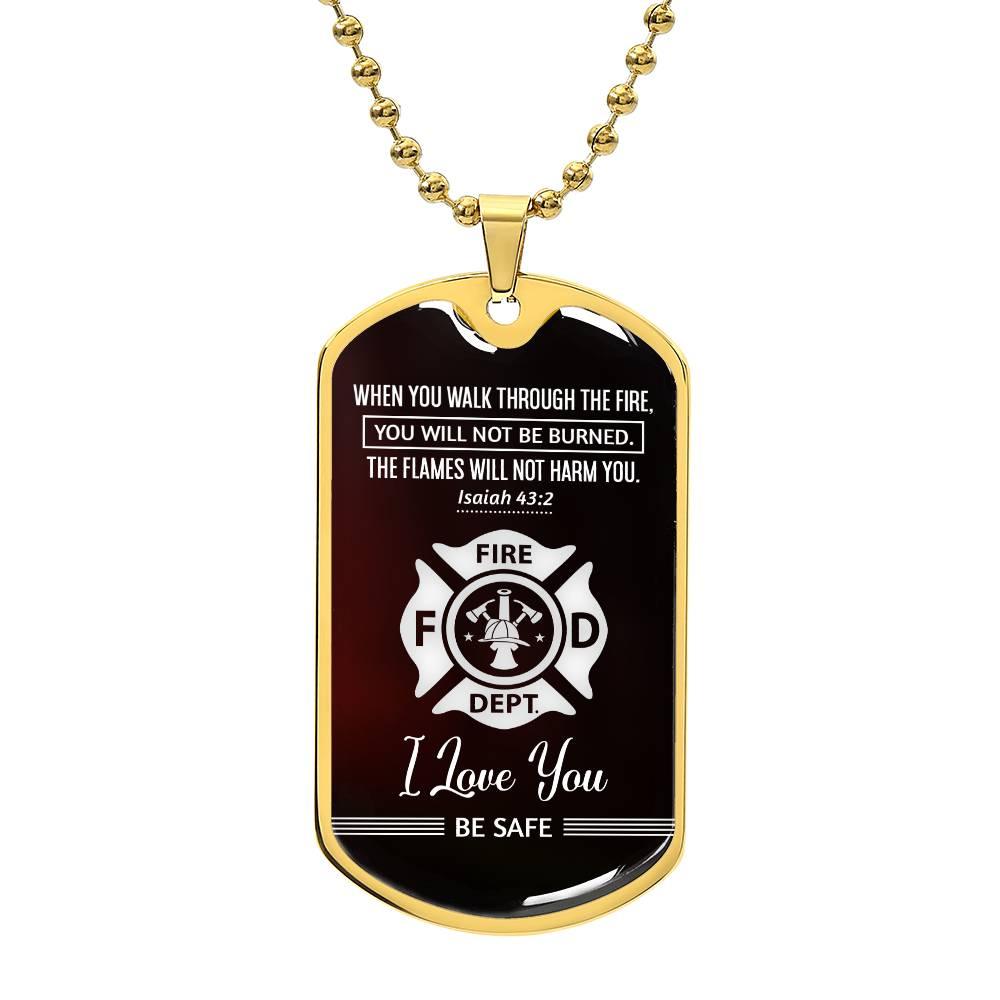 Fireman's Protection -Isiah 43:2 | Dog Tag - Kim’s Signature Beauty & Accessories