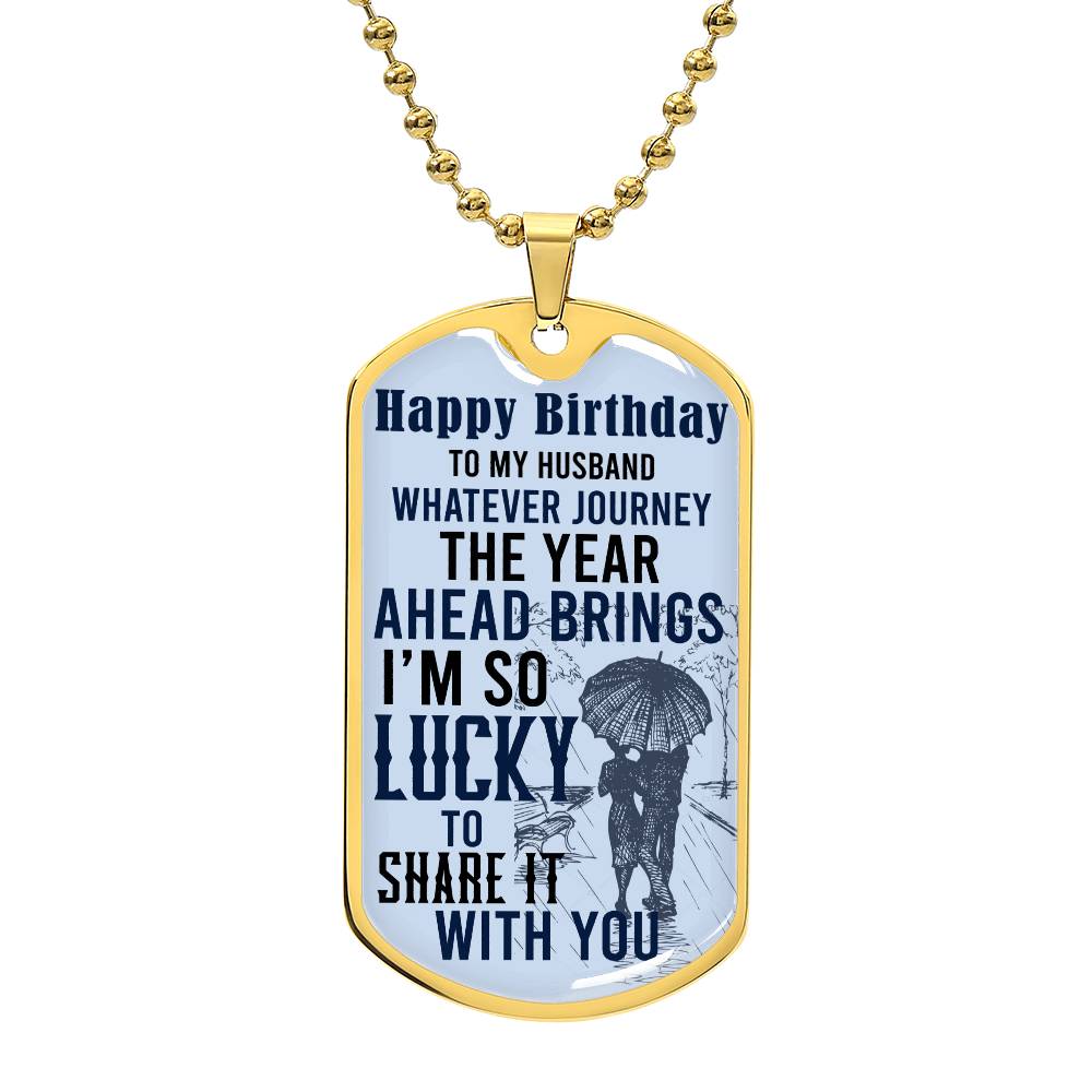 Birthday Dog Tag Necklace for Husband - Kim’s Signature Beauty & Accessories (Store description)