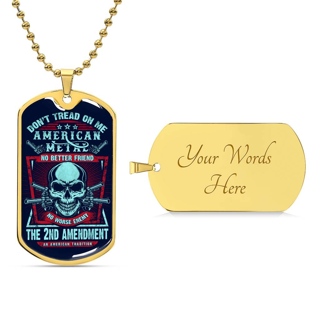 Don't Tread on Me Dog tag - Kim’s Signature Beauty & Accessories