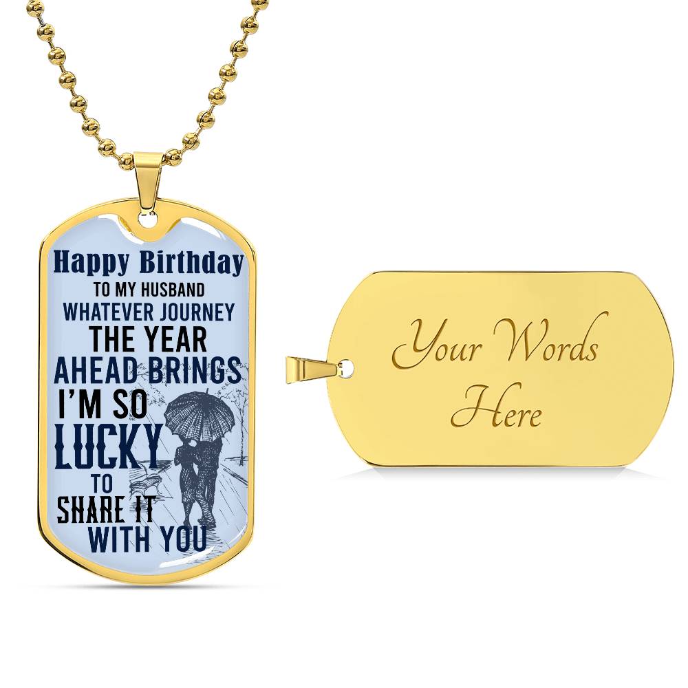 Birthday Dog Tag Necklace for Husband - Kim’s Signature Beauty & Accessories (Store description)