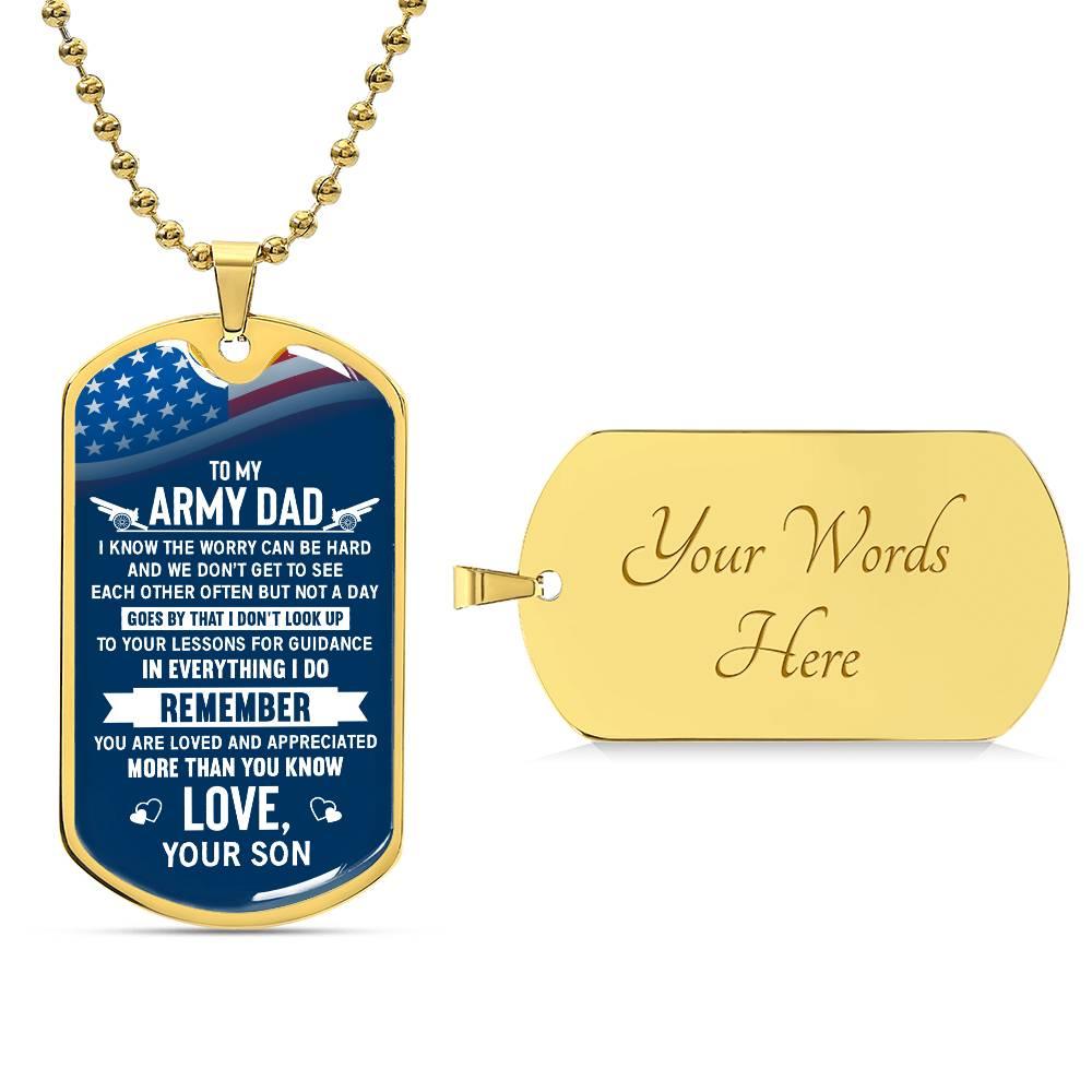 Lessons of Love Army Dad | Dog Tag - Kim’s Signature Beauty & Accessories