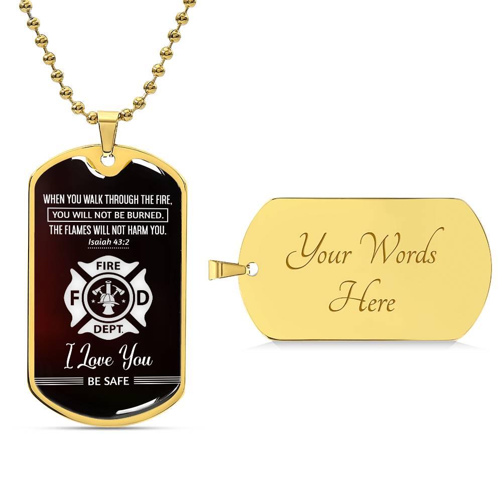 Fireman's Protection -Isiah 43:2 | Dog Tag - Kim’s Signature Beauty & Accessories