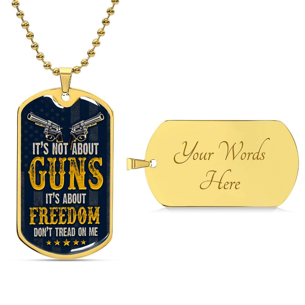 It's About Freedom Dog Tag - Kim’s Signature Beauty & Accessories (Store description)