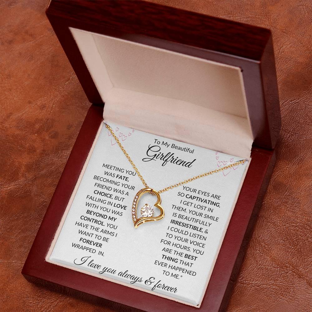 To My Beautiful Girlfriend Forever Heart Necklace - Kim’s Signature Beauty & Accessories (Store description)