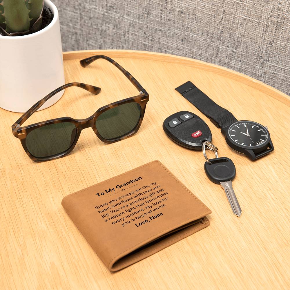 To Grandson, Love Nana Leather Wallet - Kim’s Signature Beauty & Accessories (Store description)