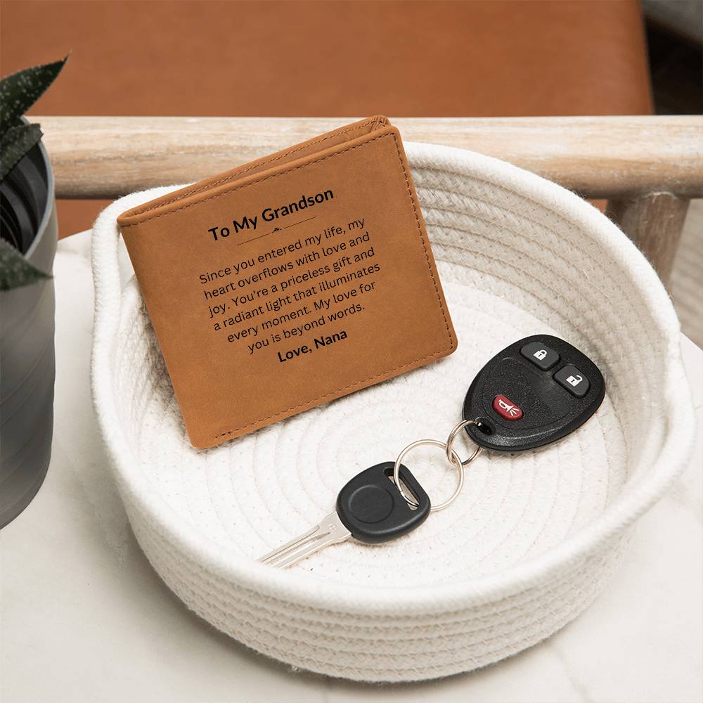 To Grandson, Love Nana Leather Wallet - Kim’s Signature Beauty & Accessories (Store description)