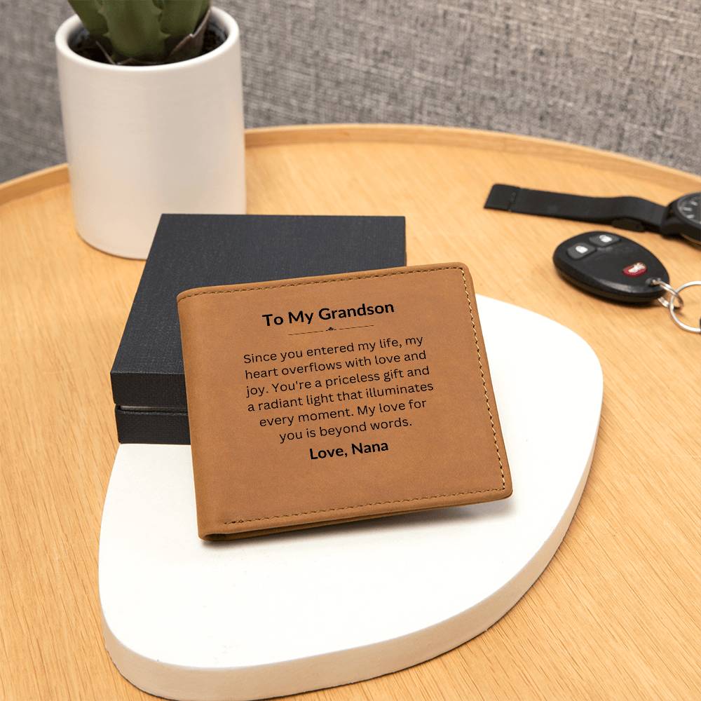 To Grandson, Love Nana Leather Wallet - Kim’s Signature Beauty & Accessories (Store description)