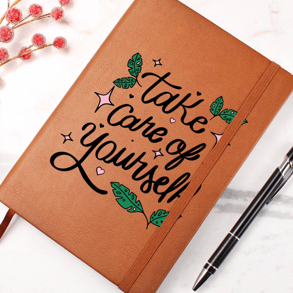 Take Care Message Leather Journal - Kim’s Signature Beauty & Accessories (Store description)