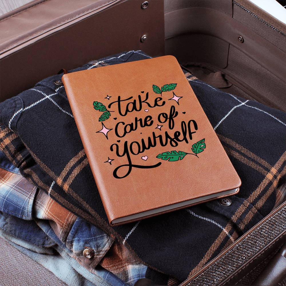 Take Care Message Leather Journal - Kim’s Signature Beauty & Accessories (Store description)