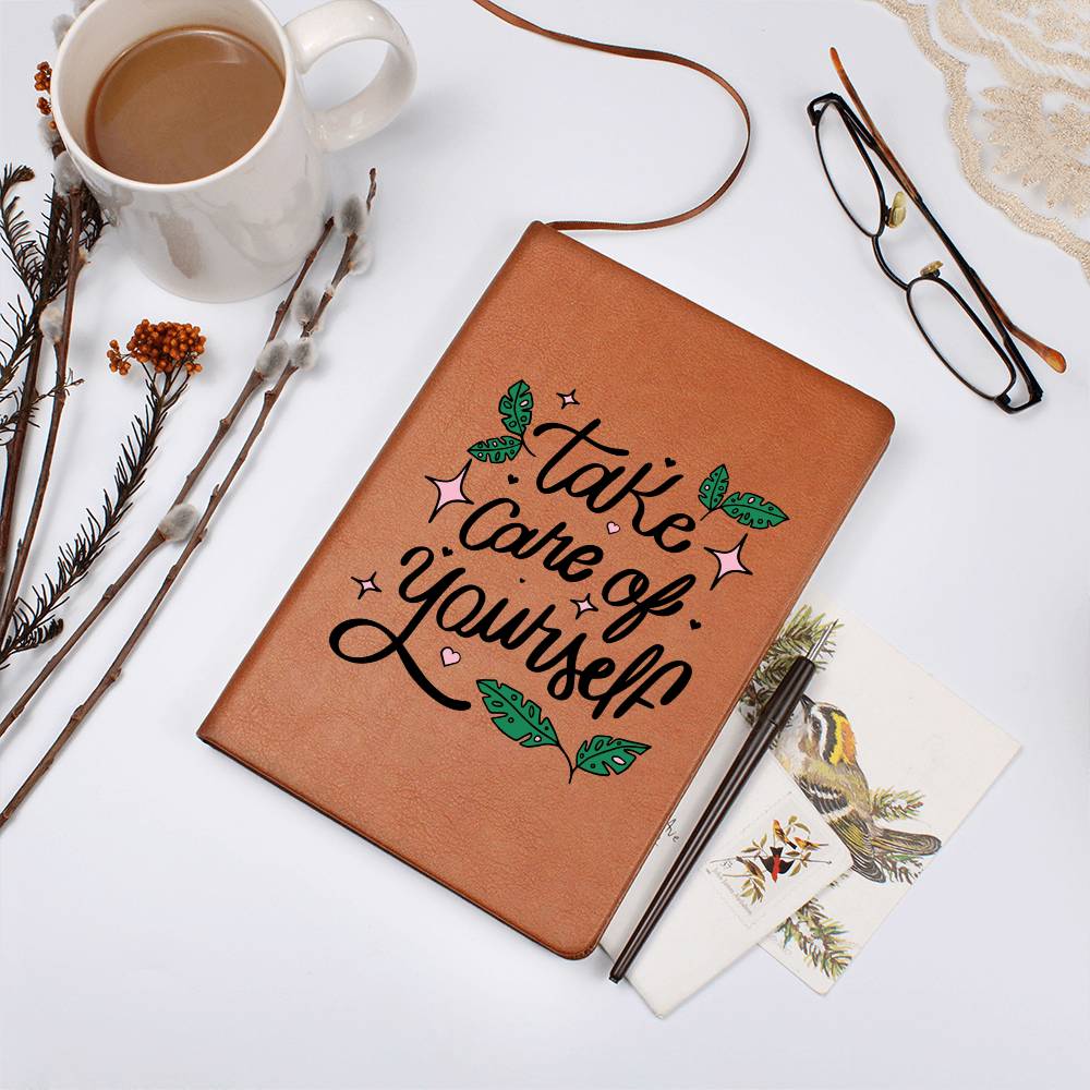 Take Care Message Leather Journal - Kim’s Signature Beauty & Accessories (Store description)