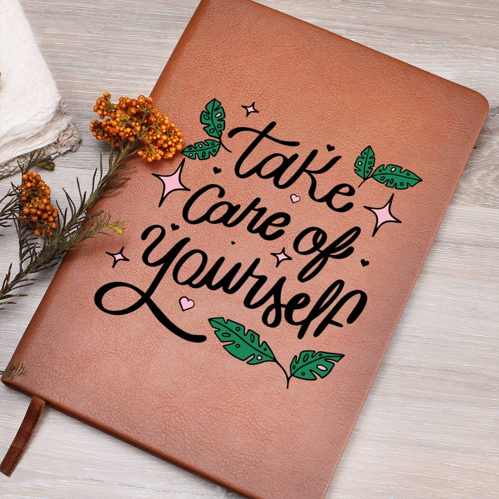 Take Care Message Leather Journal - Kim’s Signature Beauty & Accessories (Store description)