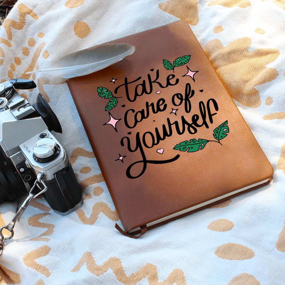 Take Care Message Leather Journal - Kim’s Signature Beauty & Accessories (Store description)