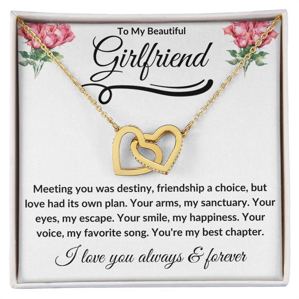 To My Beautiful Girlfriend | Interlocking Hearts - Kim’s Signature Beauty & Accessories (Store description)