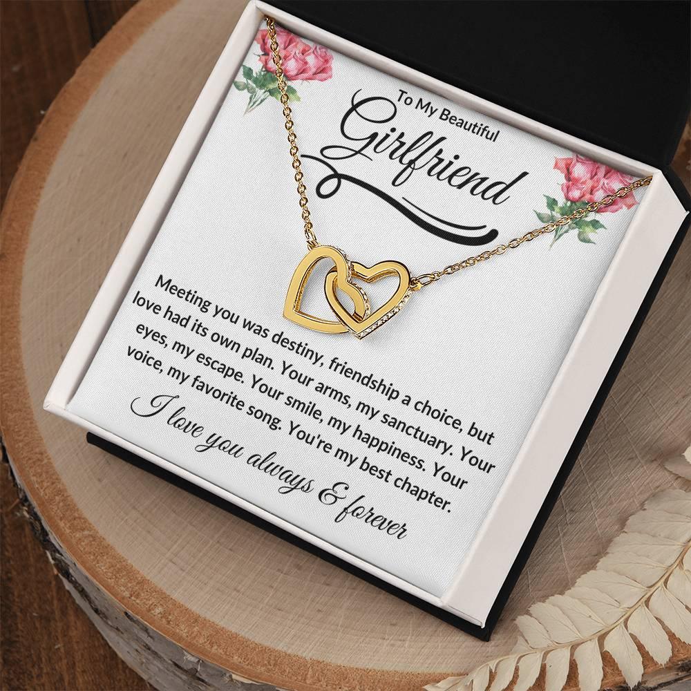 To My Beautiful Girlfriend | Interlocking Hearts - Kim’s Signature Beauty & Accessories (Store description)