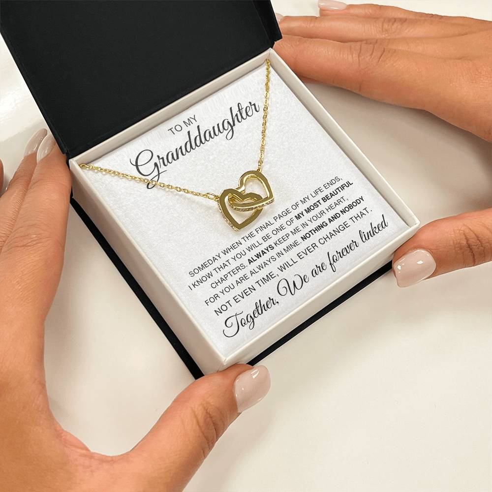 🎁To My Granddaughter, Linked Together | Interlocking Hearts Necklace💓 - Kim’s Signature Beauty & Accessories (Store description)