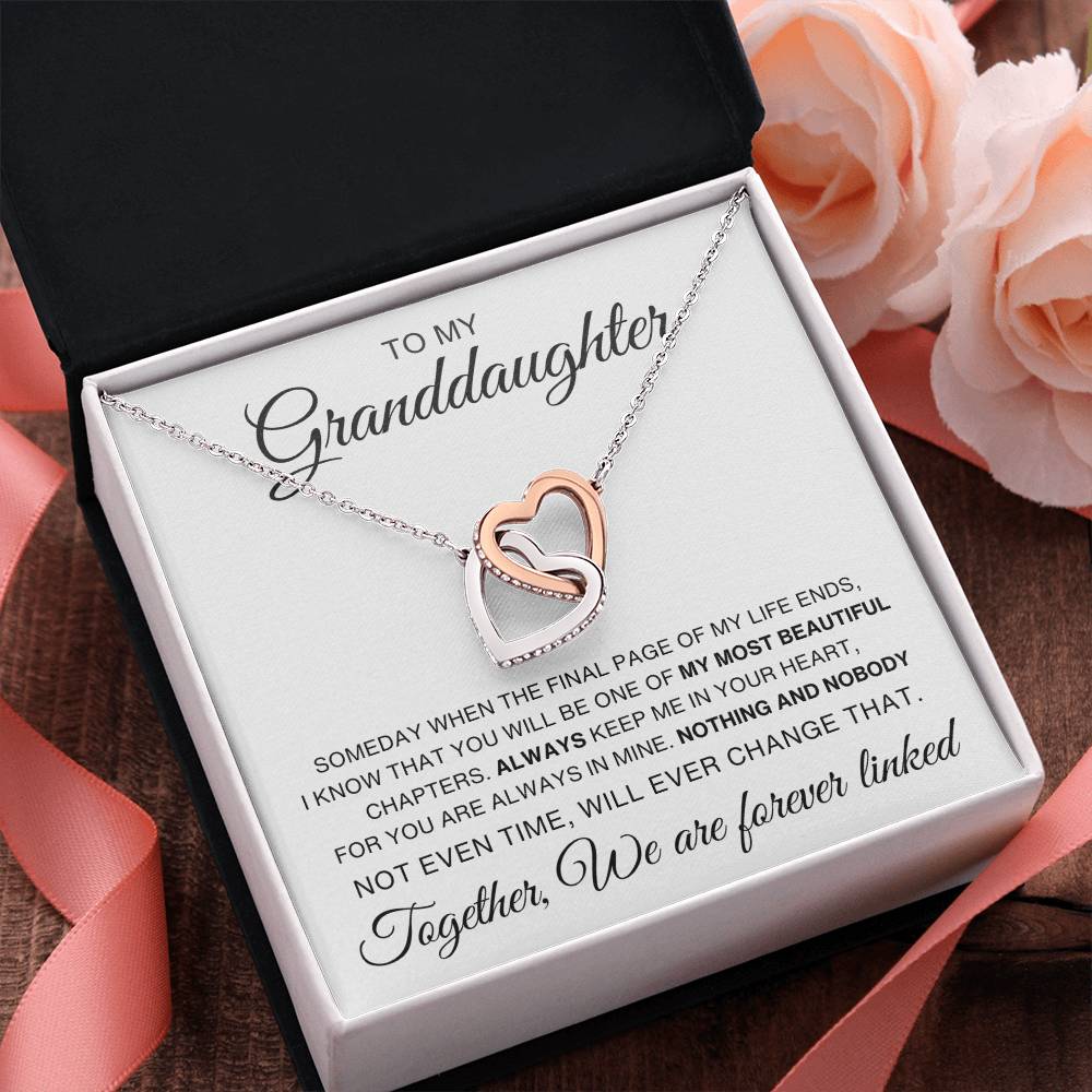 🎁To My Granddaughter, Linked Together | Interlocking Hearts Necklace💓 - Kim’s Signature Beauty & Accessories (Store description)