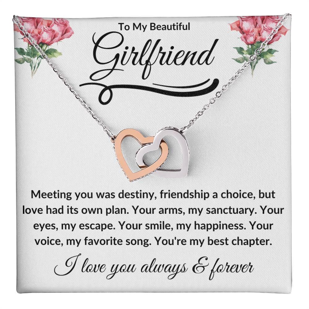 To My Beautiful Girlfriend | Interlocking Hearts - Kim’s Signature Beauty & Accessories (Store description)