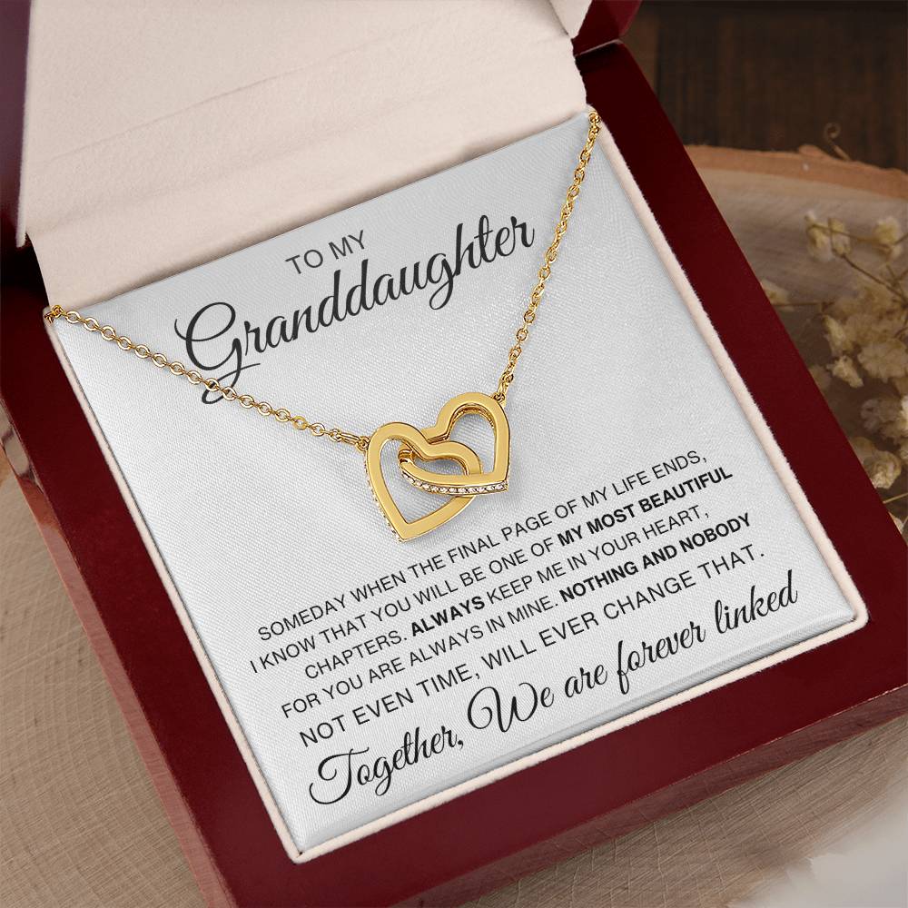 🎁To My Granddaughter, Linked Together | Interlocking Hearts Necklace💓 - Kim’s Signature Beauty & Accessories (Store description)
