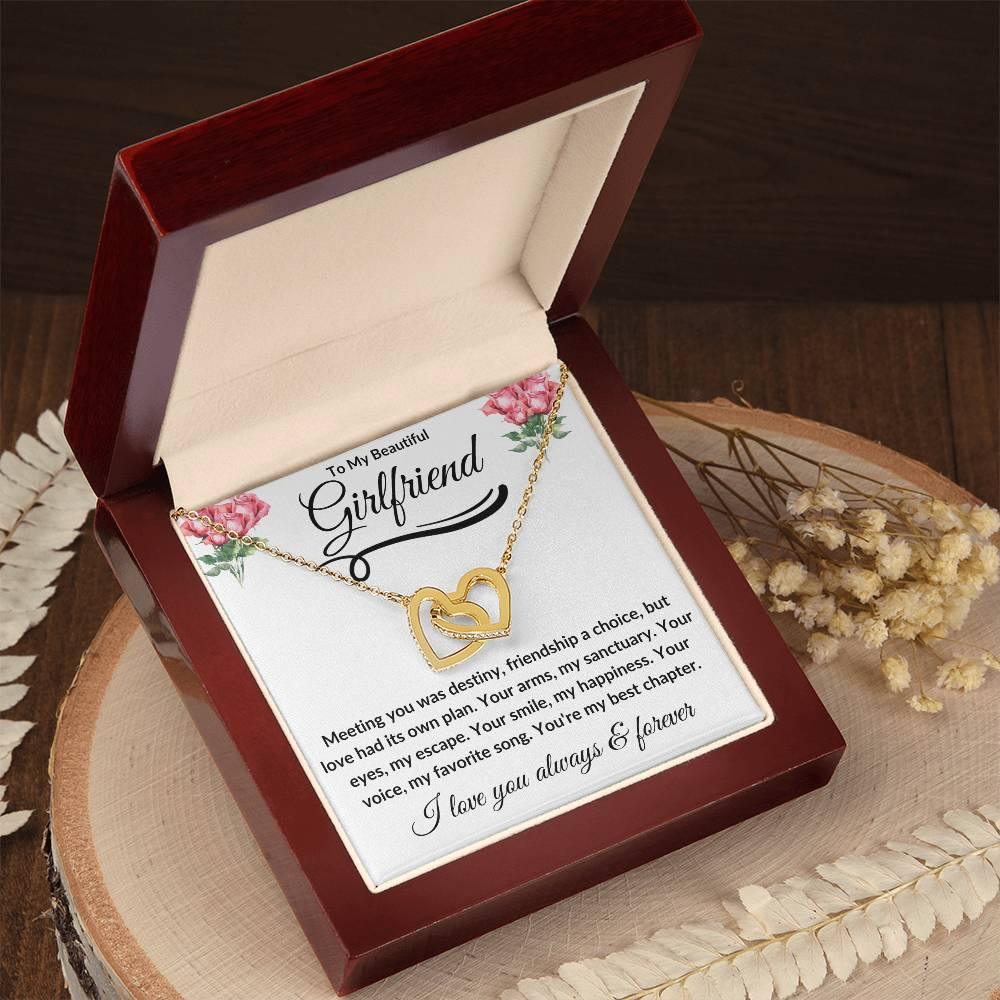 To My Beautiful Girlfriend | Interlocking Hearts - Kim’s Signature Beauty & Accessories (Store description)