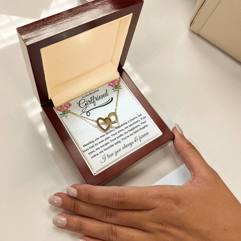 To My Beautiful Girlfriend | Interlocking Hearts - Kim’s Signature Beauty & Accessories (Store description)