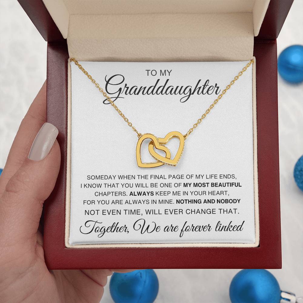 🎁To My Granddaughter, Linked Together | Interlocking Hearts Necklace💓 - Kim’s Signature Beauty & Accessories (Store description)