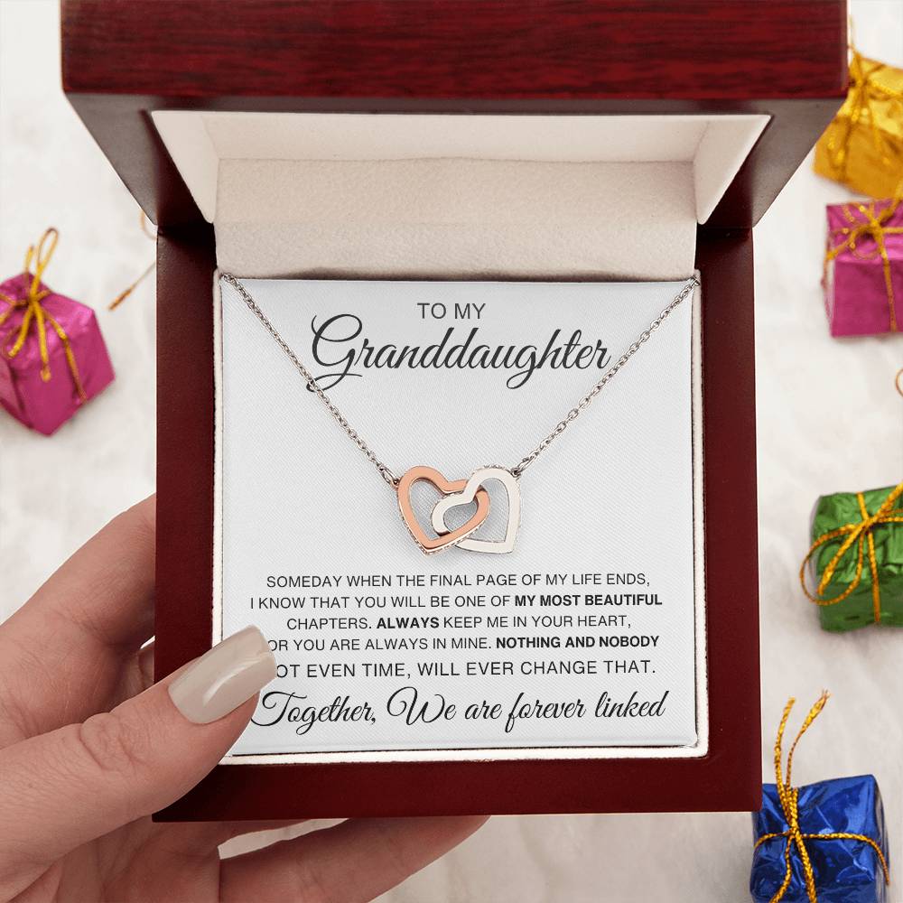 🎁To My Granddaughter, Linked Together | Interlocking Hearts Necklace💓 - Kim’s Signature Beauty & Accessories (Store description)