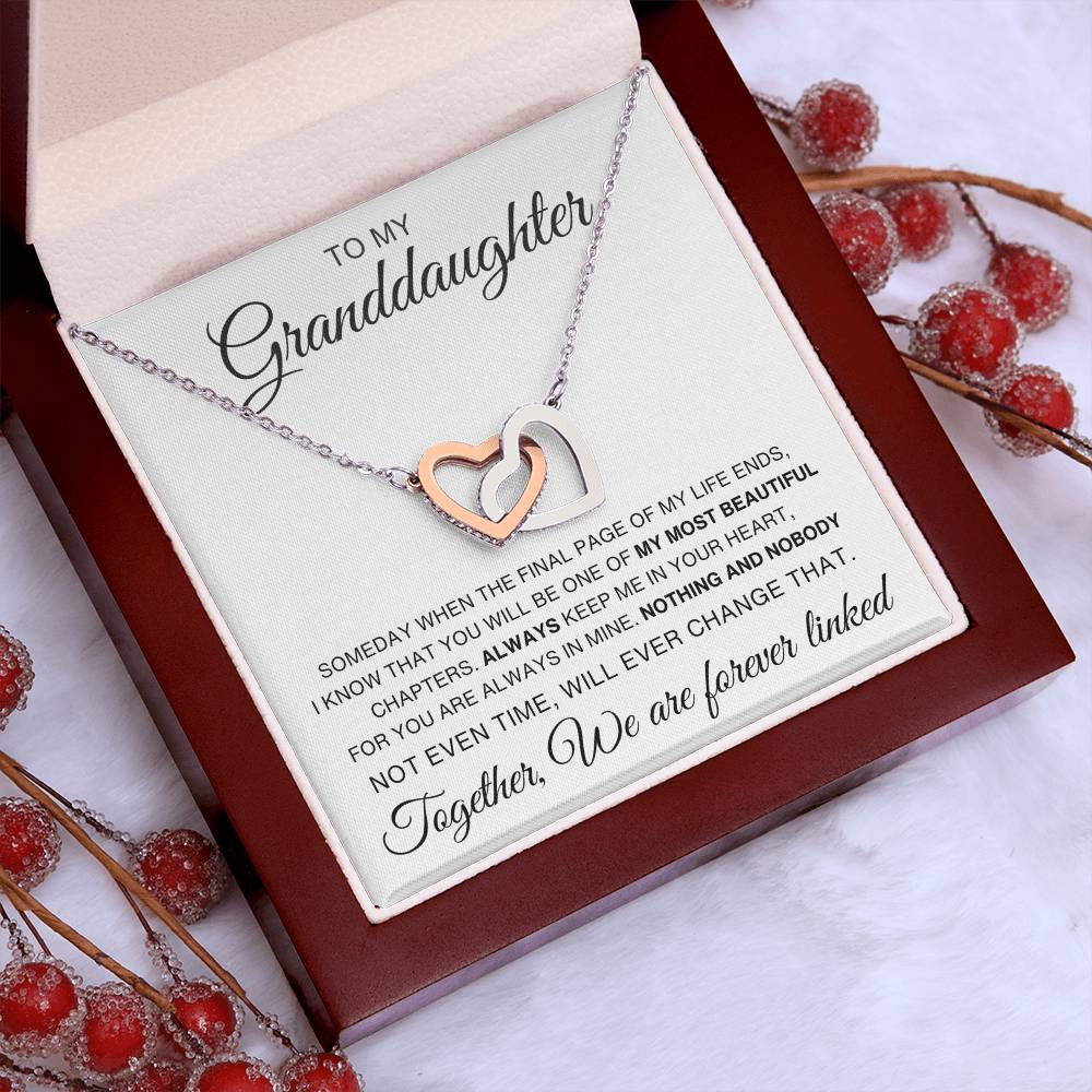 🎁To My Granddaughter, Linked Together | Interlocking Hearts Necklace💓 - Kim’s Signature Beauty & Accessories (Store description)