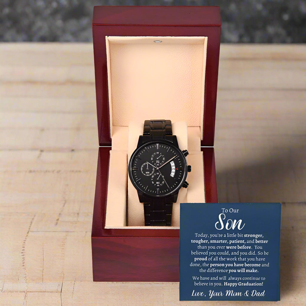Son Graduation Message Card & Watch - Kim’s Signature Beauty & Accessories