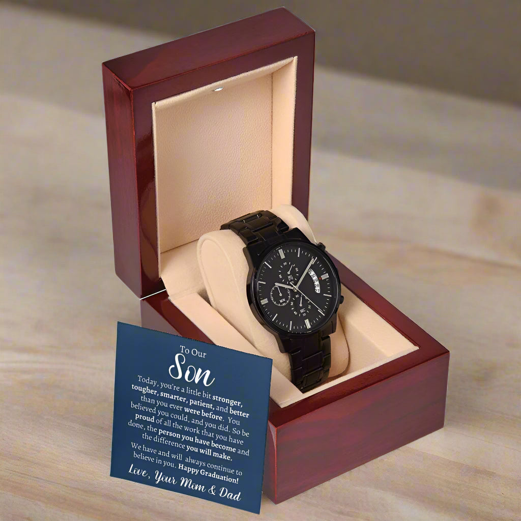 Son Graduation Message Card & Watch - Kim’s Signature Beauty & Accessories