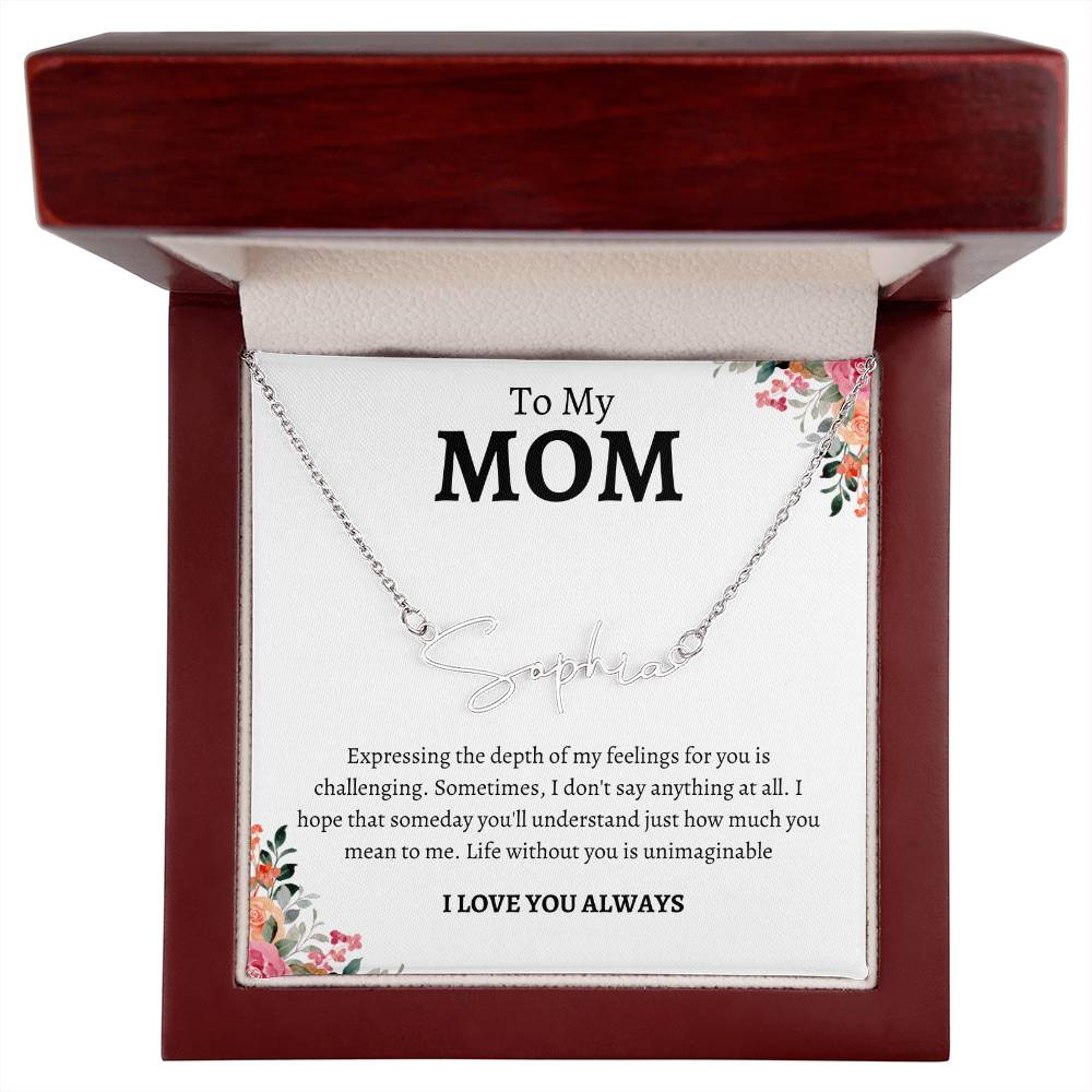 Mom, Mean so much to me - Kim’s Signature Beauty & Accessories (Store description)