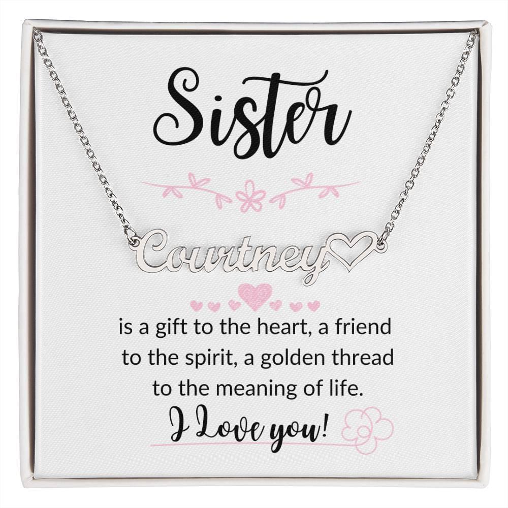 Sister, a gift to the heart! Personalized Necklace - Kim’s Signature Beauty & Accessories