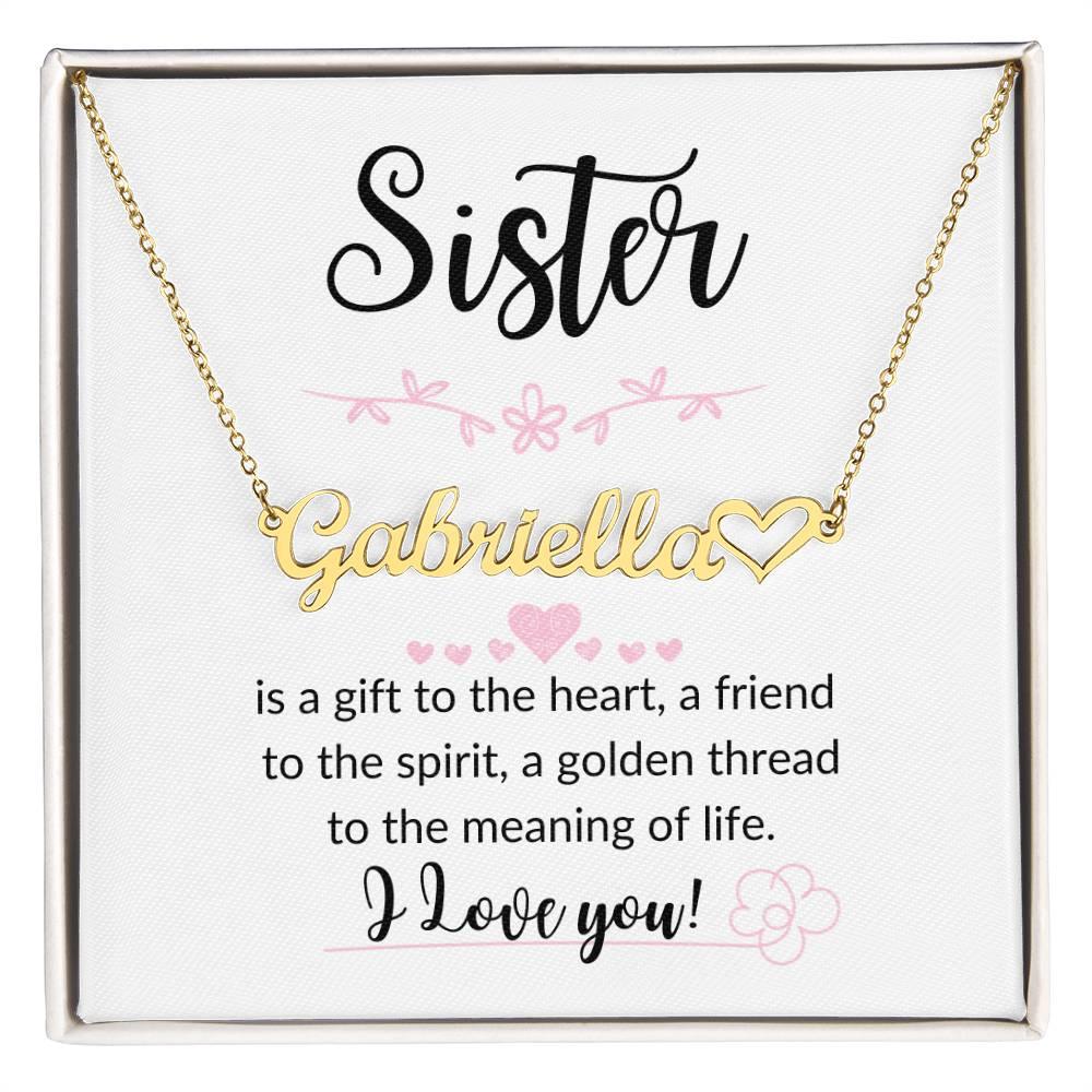 Sister, a gift to the heart! Personalized Necklace - Kim’s Signature Beauty & Accessories