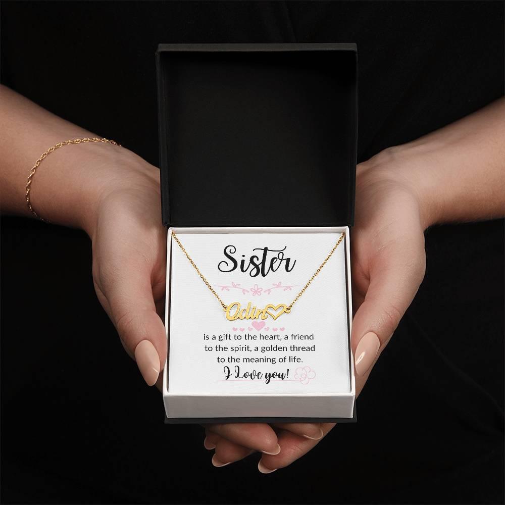 Sister, a gift to the heart! Personalized Necklace - Kim’s Signature Beauty & Accessories