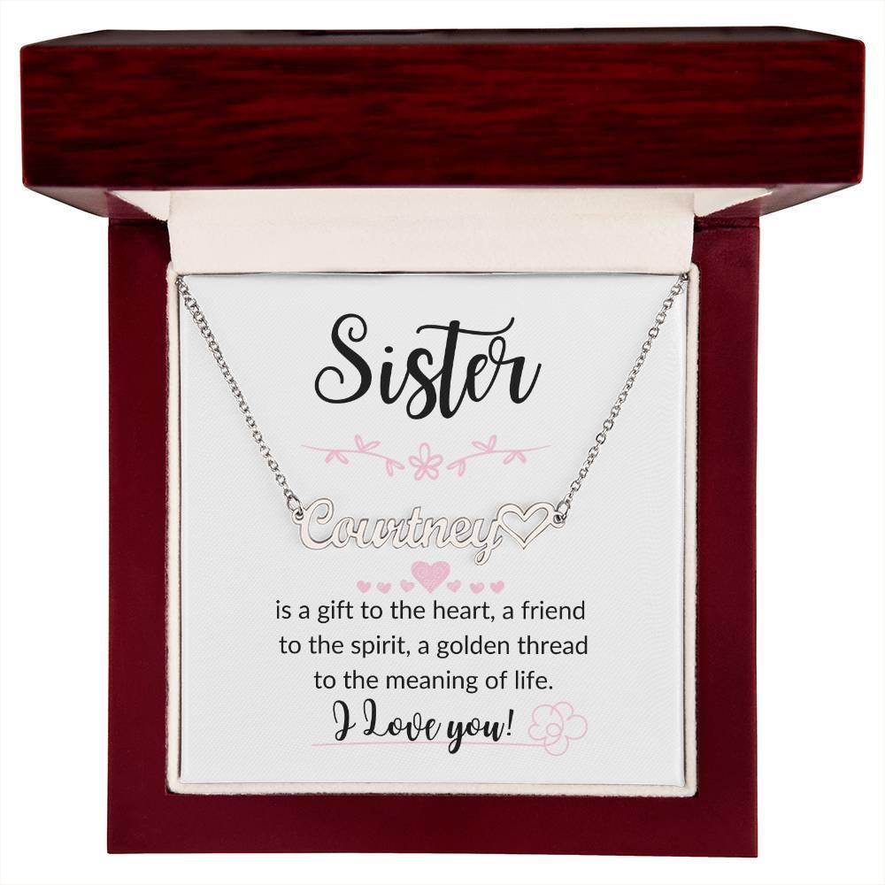 Sister, a gift to the heart! Personalized Necklace - Kim’s Signature Beauty & Accessories