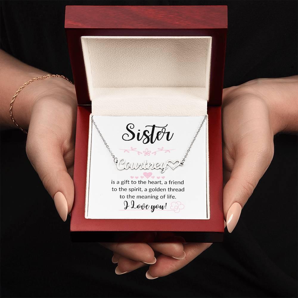 Sister, a gift to the heart! Personalized Necklace - Kim’s Signature Beauty & Accessories