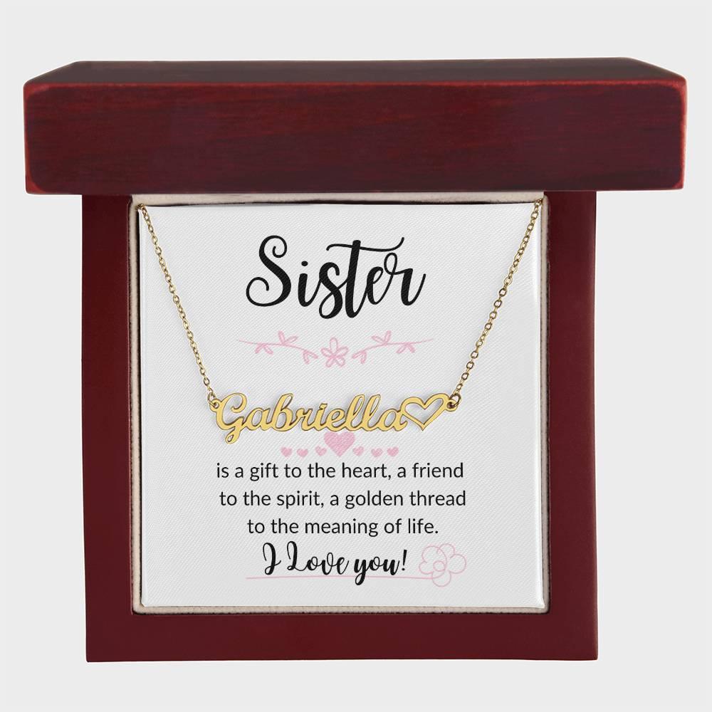 Sister, a gift to the heart! Personalized Necklace - Kim’s Signature Beauty & Accessories