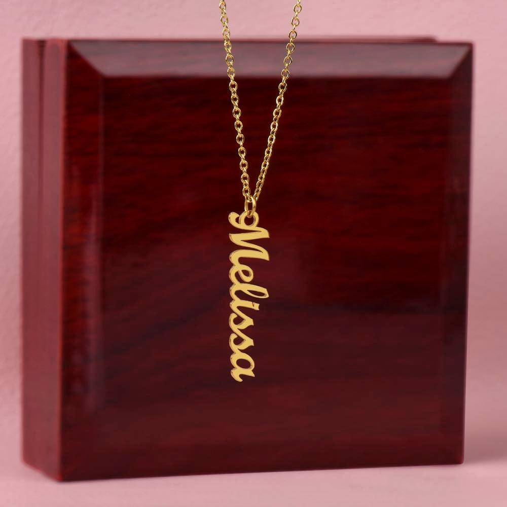 Verticle Name Necklace - Kim’s Signature Beauty & Accessories (Store description)