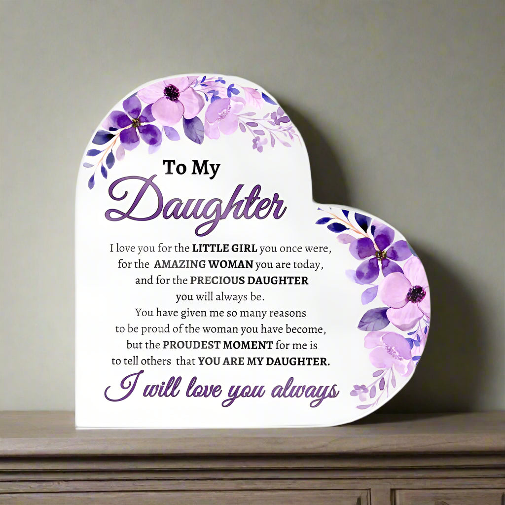 To My Daughter Acrylic – A Gift from the Heart - Kim’s Signature Beauty & Accessories (Store description)